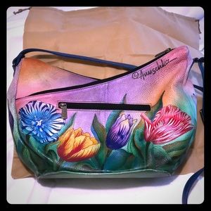 Anuschka leather cross body bag